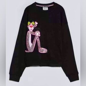Rare Zara Pink Panther Sequin Sweatshirt
